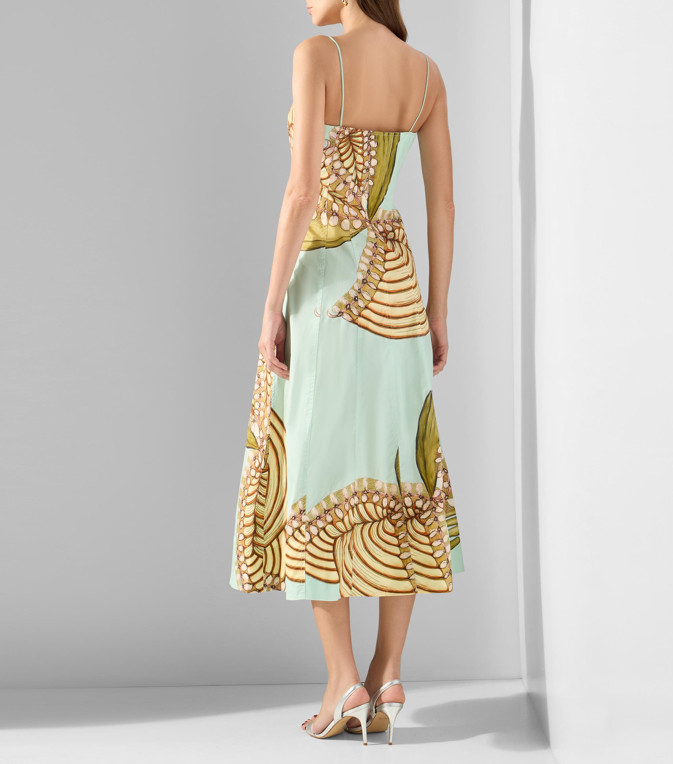 Vestido midi estampado Mujer